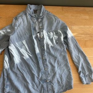 Casual Jean Button-Up Top